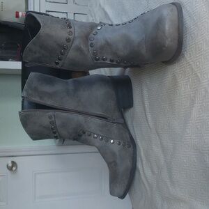 Gray Stud Boots